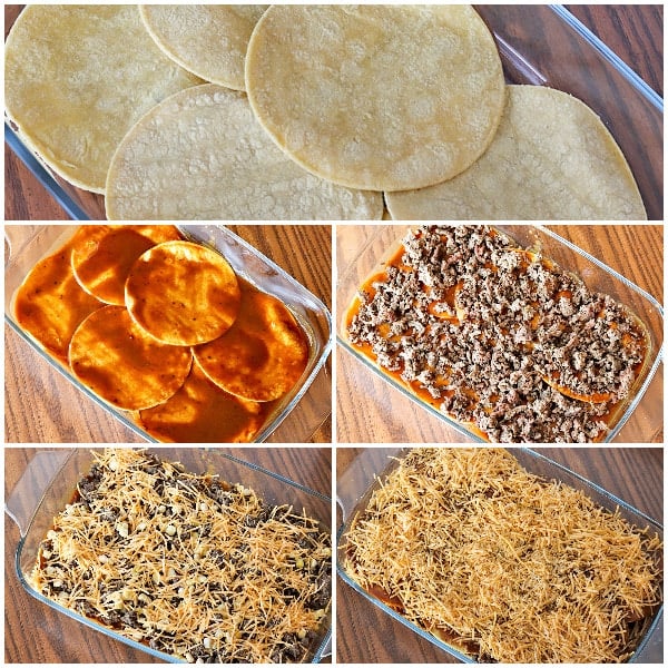assembling casserole
