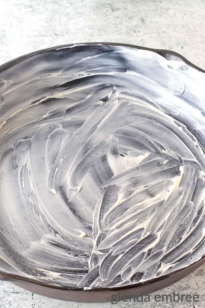 12" Cast Iron Skillet - bottom and sides greased with butter